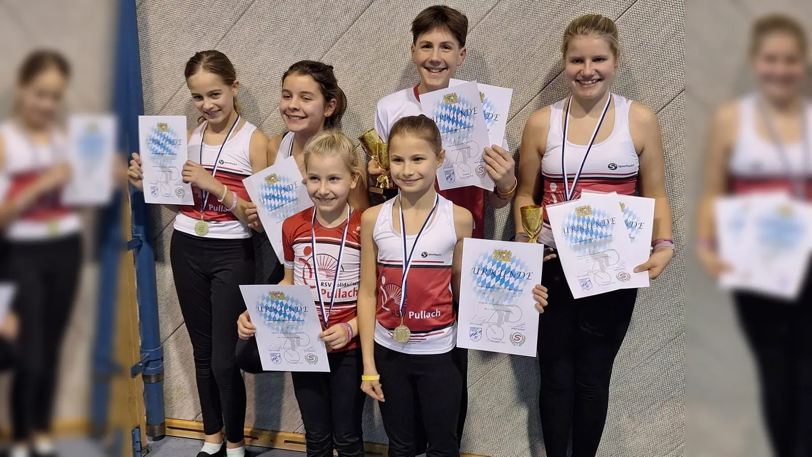 Emma, Ilvie, Benno, Theresa (hinten von links) sowie Elisabeth und Mariia (vorne, von links). (Foto: Fritzi Tausch)