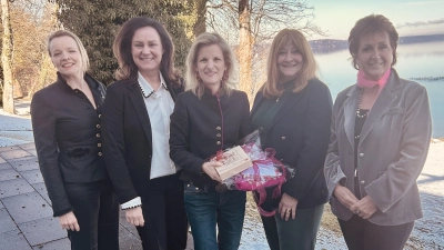 Kreisübergreifendes Gespräch der Frauen-Unionsverbände(von links): Silke Hohagen (FU-Kreisvorsitzende Lansberg), MdL Ute Eiling-Hütig, MdB Daniela Ludwig, Ute Nicolaisen-März (FU-Kreisvorsitzende Starnberg), Angelika Flock (2. Bürgermeisterin und FU-Kreisvorsitzende Weilheim). (Foto: privat)