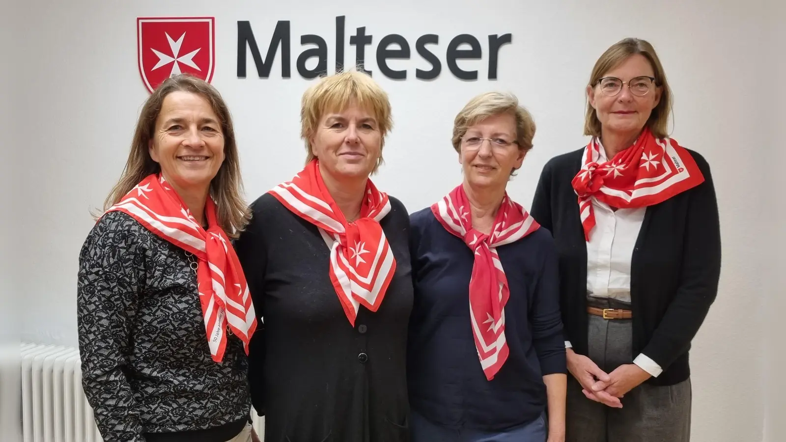 Yvonne Bär, Leiterin Malteser Hospizdienste, die Koordinatorinnen Silvia Feustel und Marie Luise Schneider, und Beate Peters-Dürrschmidt, Koordinatorin und stellvertretende Leiterin freuen sich auf Interessierte an den Infoanbenden. (Foto: Julia Krill)