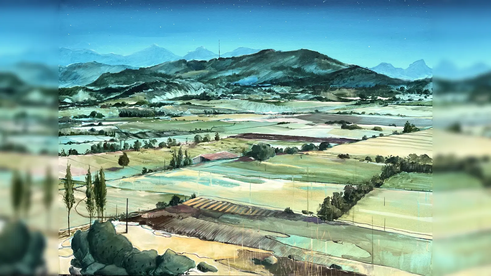 „Tag und Nacht über dem Peißenberg” lautet der Titel dieses Werkes von Daniel Schüßler. (Foto: Daniel Schüßler)