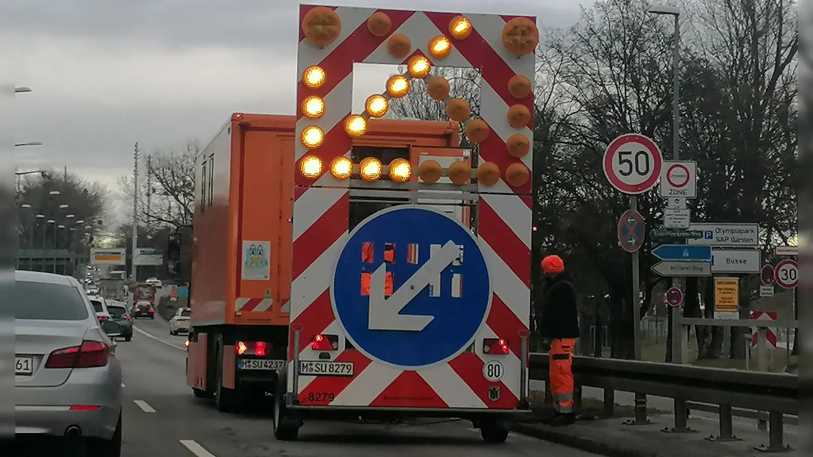 50 statt 30: Am 13. Januar wurden die Schilder erneut ausgewechselt. (Foto: job)