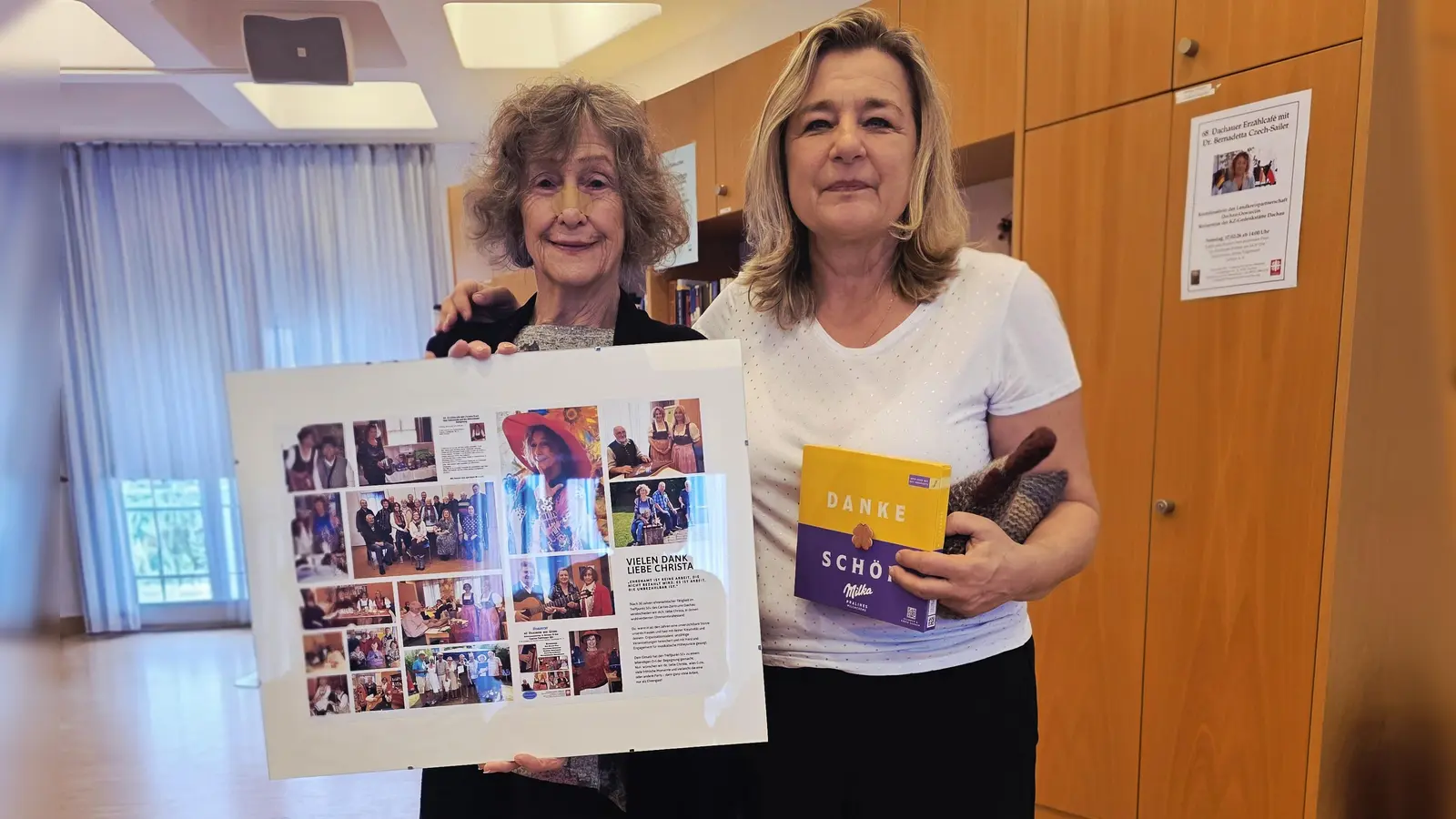 Christa Kurz wurde auch von Alexandra Schäfer, die Leiterin des Treffpunkt 50+, verabschiedet. (Foto: Caritas-Zentrum Dachau)