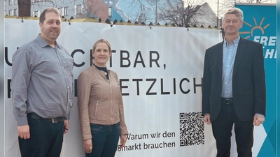 Andreas Staufenbiel, Dr. Manuela Olhausen und Prof. Dr. Michael Piazolo (von links) machen sich für die Großmarkthalle stark. (Foto: FW)