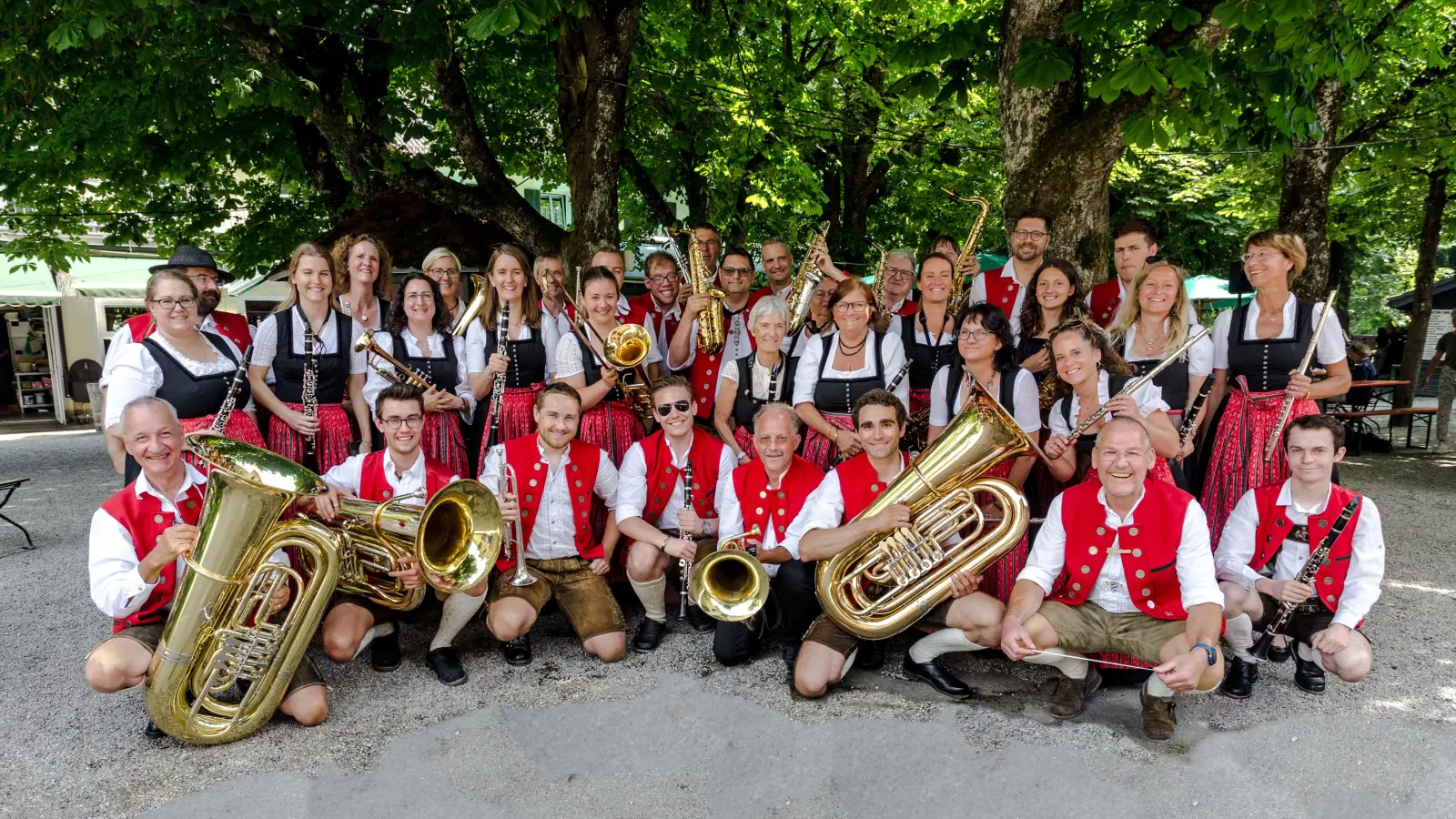 Die Pullacher Blasmusik. (Foto: Hans-Peter Hecker)