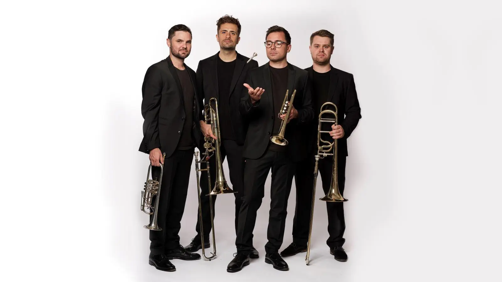 Das Blechbläserquartett Tetra Brass gibt in der Seidlvilla ein interessantes Konzert. (Foto: Rodrigo Stix)