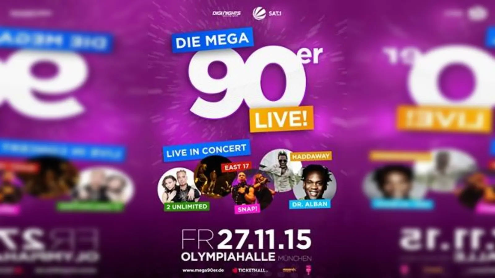 Die Emotionen der 90er wieder aufleben lassen. Tickets gibt es unter www.mega90er.de. (Foto: Plakat)