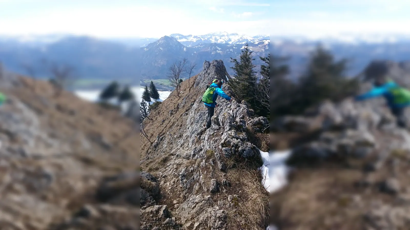 Auf dem Grat der Wasserwand ist Trittsicherheit sicherlich nicht verkehrt. (Foto: Stefan Dohl)