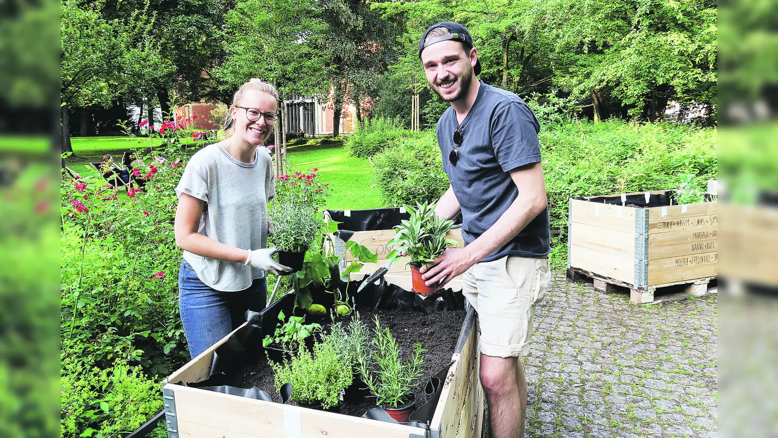 Am Fuße der Matthäuskirche ist 2018 ein neuer Gemeinschaftsgarten entstanden. Heuer geht es weiter. (Foto: Katharina Gressmann)