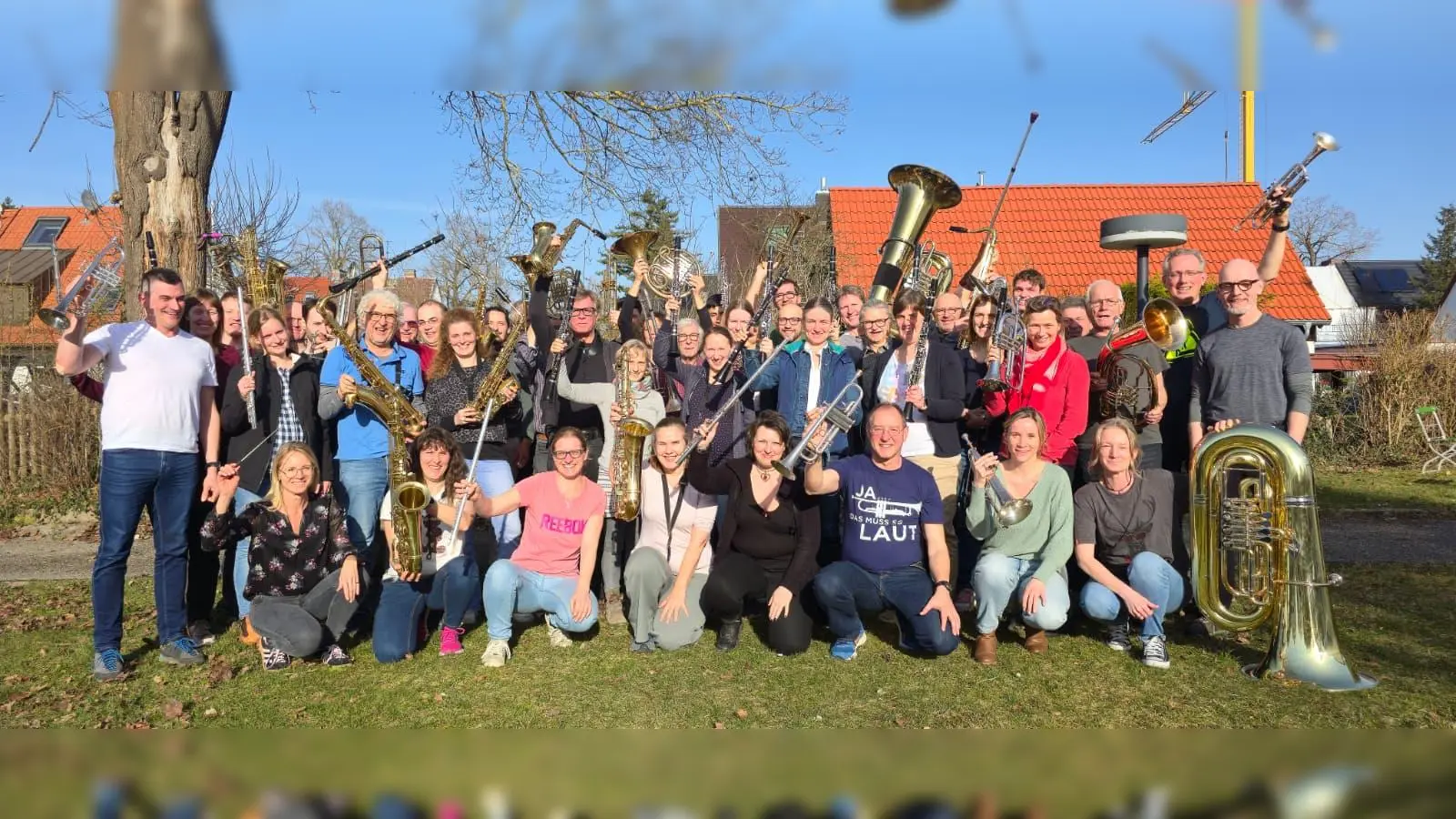 Die Stadtkapelle Germering beim Probenwochenende im Jugendheim Rübezahl in Germering. <br> (Foto: Stadtkapelle Germering)