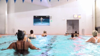 Virtuelles Aquafitness mit c Hydrohex im fresch. (Foto: fresch Freising)