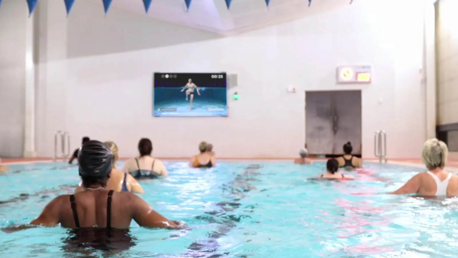 Virtuelles Aquafitness mit c Hydrohex im fresch. (Foto: fresch Freising)
