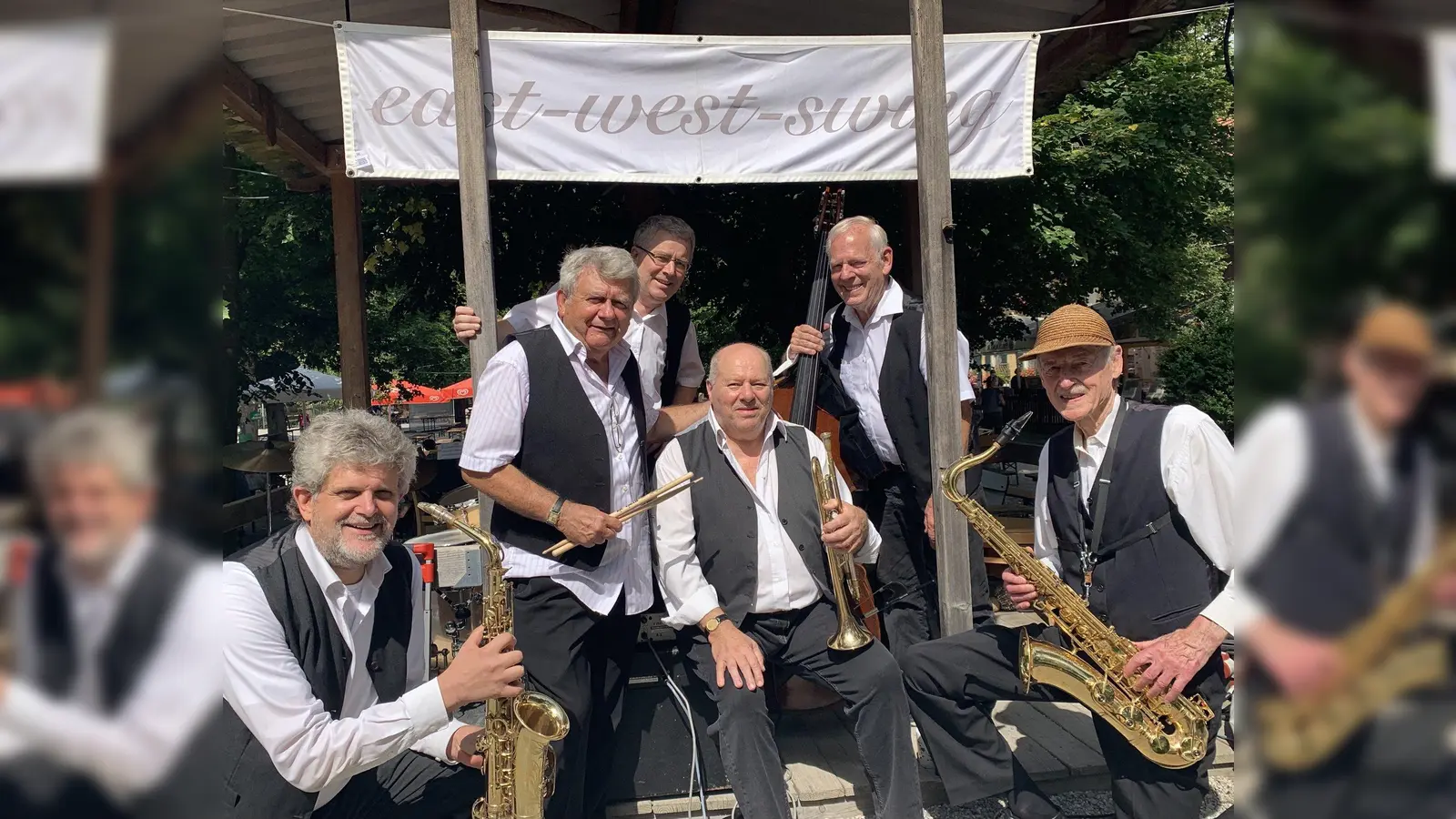 Das East-West-Swing-Sextette sorgt im Kulturhaus Neuperlach für beste Laune. (Foto: East-West-Swing_Sextette)